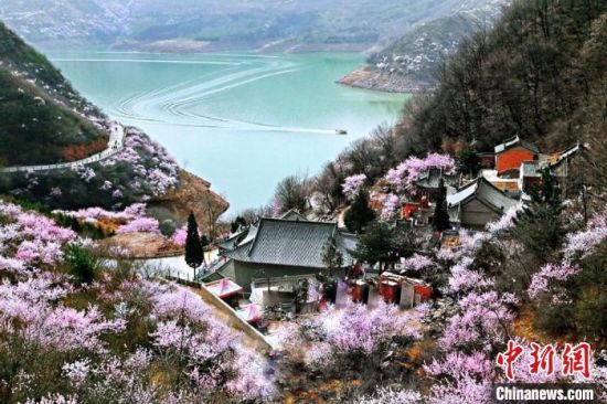 甘肅平?jīng)鍪惺侵袊鴥?yōu)秀旅游城市。圖為平?jīng)鲠轻忌较率锾一ㄊ㈤_。(資料圖) 平?jīng)鍪形麄鞑抗﹫D