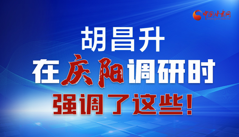 圖解|胡昌升在慶陽調(diào)研時(shí)強(qiáng)調(diào)了這些！