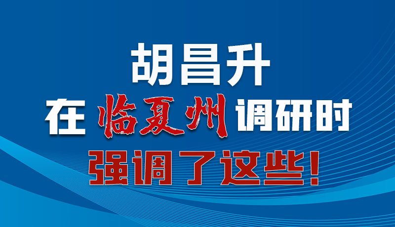圖解|胡昌升在臨夏州調(diào)研時強調(diào)了這些！