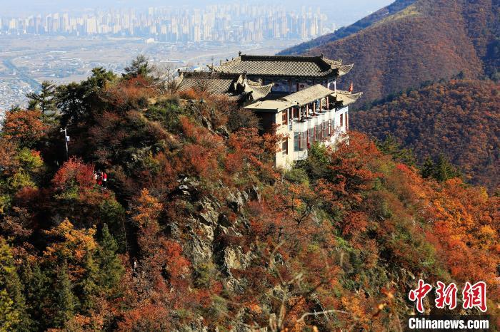 深秋，位于蘭州市榆中縣的興隆山，漫山遍野成五彩顏色。張?zhí)鞂?攝