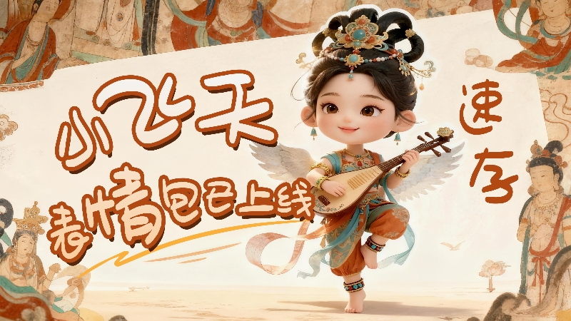 【何以中國·壁畫里的中國】小飛天表情包已上線，速存！